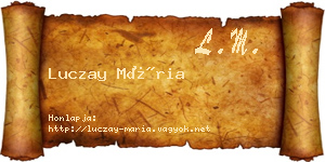 Luczay Mária névjegykártya