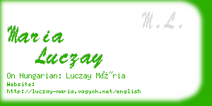 maria luczay business card